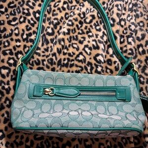 Coach Dime re-edition green  Signature Shoulder Bag